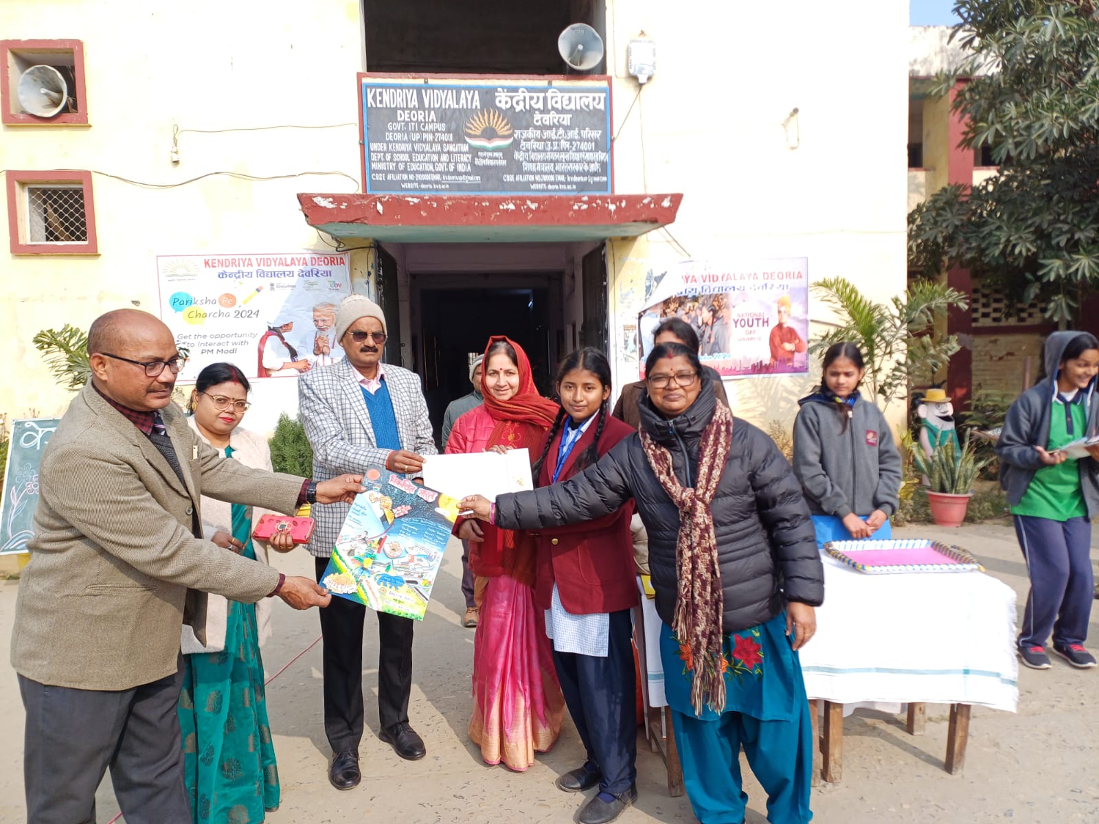 परीक्षा पर चर्चा कार्यक्रम में चित्रकला प्रतियोगिता का आयोजन